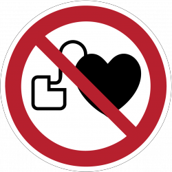 P007 : Interdis aux personnes porteuses d'un stimulateur cardiaque.