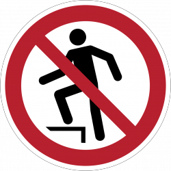 P019 : Interdiction de marcher sur la surface