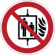 P020 : Interdiction d'utiliser l'ascenseur en cas d'incendie