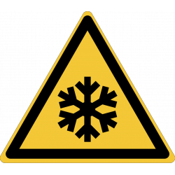 W010 : Danger, basses températures, conditions de gel