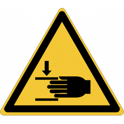 W024 : Danger, écrasement des mains