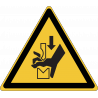 W030 : Danger, écrasement de la main dans l'outils d'une presse pileuse