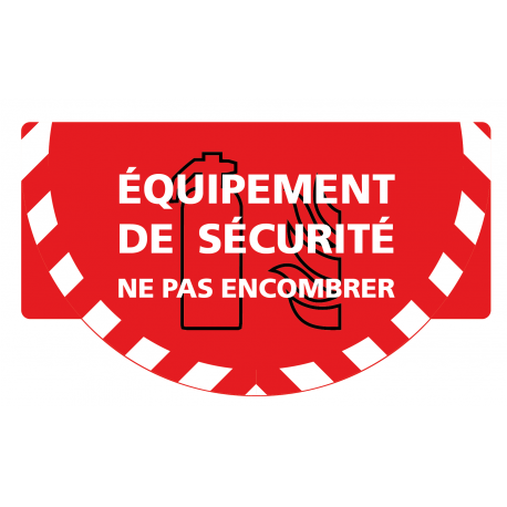 Signalétique sol "Equipement de sécurité" Rouge