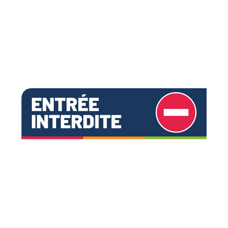 autocollant prévention Entrée interdite