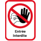 Evier entrée interdite x40