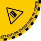 Sticker au sol "Attention ouverture de porte"