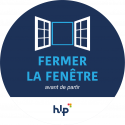 Autocollant "Fermer la fenêtre"