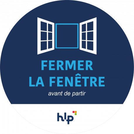 Autocollant "Fermer la fenêtre"