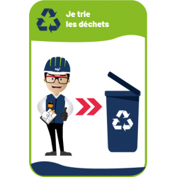 Autocollant "Je trie les déchets"