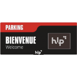Panneau bienvenue parking personnalisé